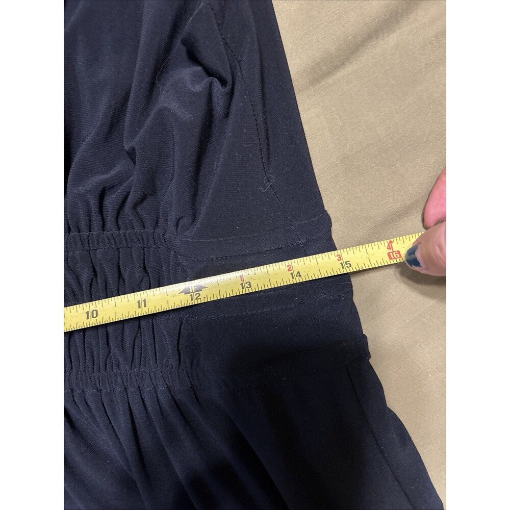 Tommy Hilfiger Navy Blue V-Neck Smocked Waist Sleeveless Maxi Dress Sz 10 - Picture 5 of 6